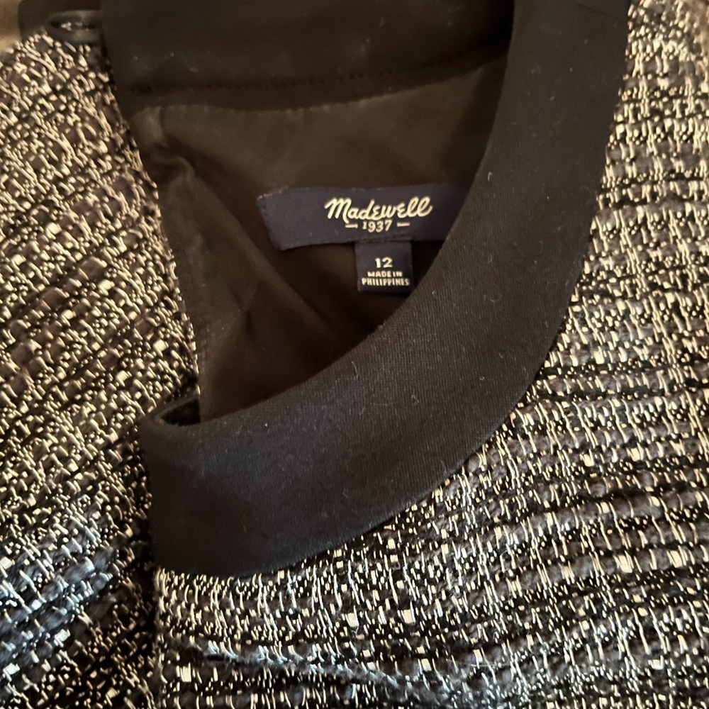 Black/grey tweed Madewell dress